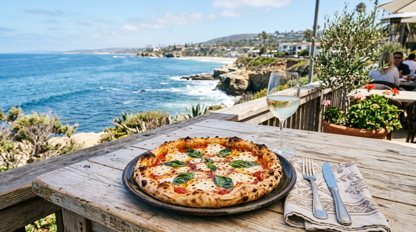 Margherita Extra Pizza displaying Hand crushed tomatoes and bubbling cheese